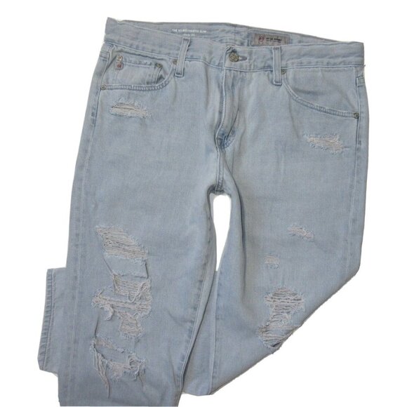 Adriano Goldschmied AG Ex-Boyfriend Slim in 25 Years Deep Dust Destroyed Jean 31 - Picture 2 of 7